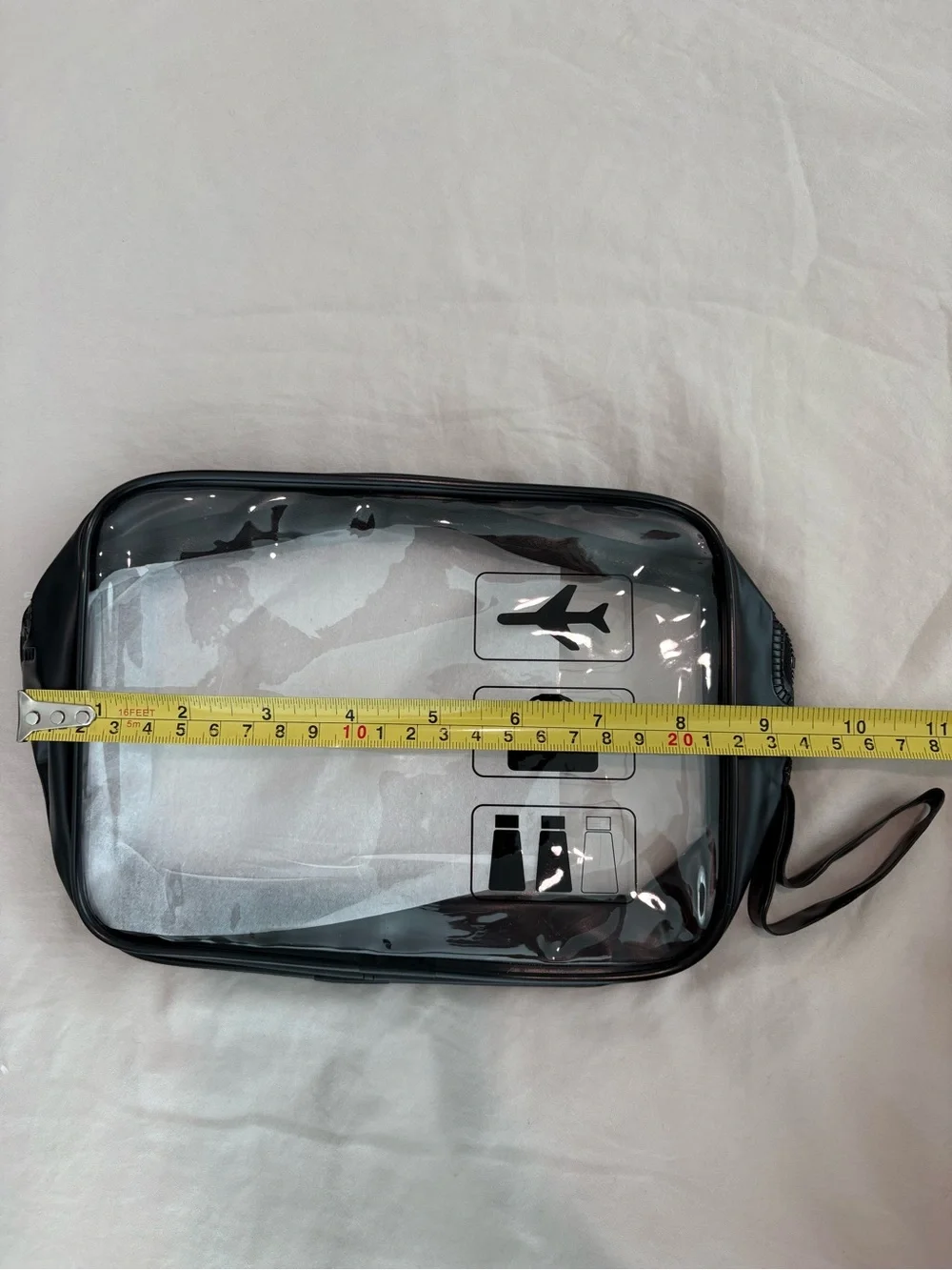 TSA Approved Toiletry Set in Clear with Black Trim